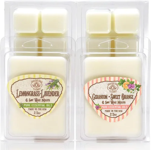 Miniatura 7 de Cera perfumada para calentadores de cera, ambientador aromático, paquete de 4, juego surtido de 6 cubos de fusión, hecho a mano en Estados Unidos