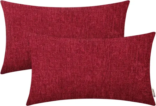 Miniatura 93 de BRAWARM Fundas de almohada 40x40 cm - Paquete de 2 fundas de almohada de chenilla negra, fundas de almohada de chenilla suave teñida sólida