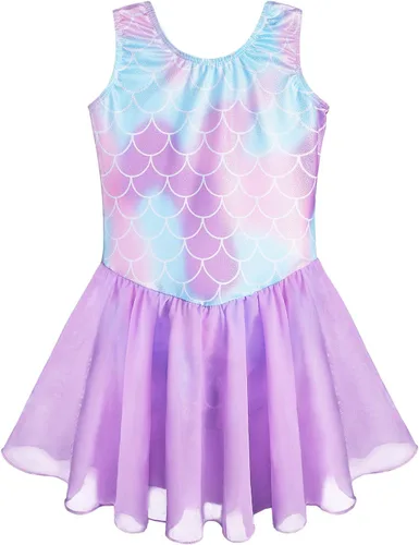 Belovance - Leotardos de gimnasia con falda para niñas, vestido de ballet, tutú de danza, sirena y unicornio, para bebes, niñas pequeñas y grandes