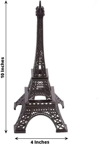 Miniatura 3 de Efavormart - Centro de mesa de la torre Eiffel de metal negro de 10 pulgadas, elegante decoración de la torre Eiffel negra y figura decorativa