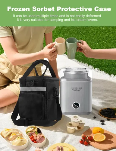 Miniatura 4 de Estuche de transporte para máquina de helados, para sorbetes de yogur congelado, bolsa de viaje duradera de tela Oxford para CUISINART