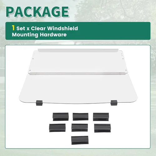 Miniatura 8 de ECOTRIC Parabrisas compatible con Club Car DS de 1982-2000.5 Clear Fold Down resistente al impacto para carrito de golf Modelo DS