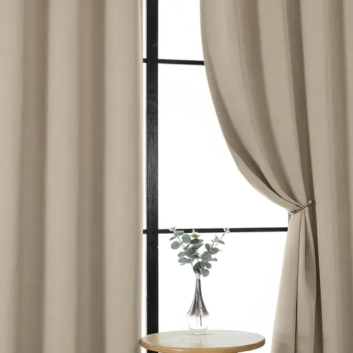 Miniatura 8 de Gwine Cortinas opacas para dormitorio, 54 pulgadas de largo, paneles de cortina de ventana con aislamiento térmico y reducción de ruido, cortinas