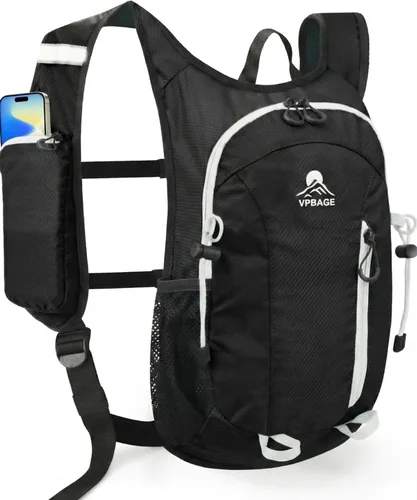 Mochila de senderismo pequeña plegable con 3 bolsillos para correa, mochila ligera 300D a prueba de derrames para hombres y mujeres, mochila de