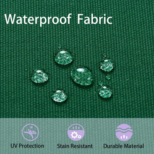 Miniatura 6 de FUNHOME Funda de cojín de banco para exteriores, 48 x 18 x 3 pulgadas, funda resistente al agua con cremallera y lazos, funda resistente a la Verde
