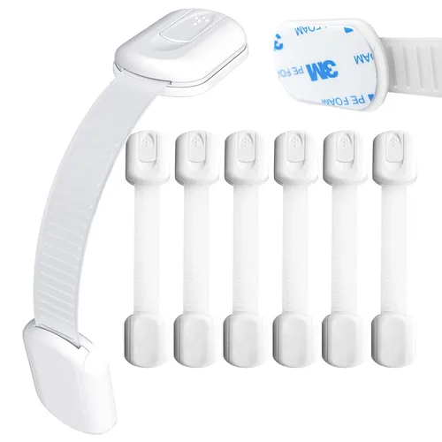 Niño Cerraduras de Seguridad, cierres, correas – babyproof Gabinetes, Cajones, Electrodomésticos, Toilets sin necesidad de herramientas. Colores a