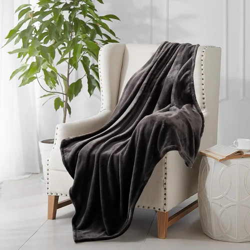 Miniatura 6 de Reafort - Manta cálida de franela ultra suave aterciopelada de forro polar para sala o dormitorio