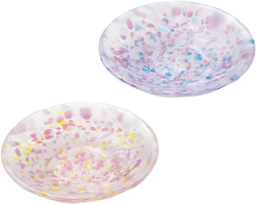Miniatura 6 de ADERIA Tsugaru Vidro - Juego de gafas Sakura Sakura, rosa, azul, juego de par, caja de regalo, fabricadas en Japón (taza de sake)