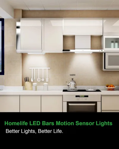 Miniatura 7 de goodland Iluminación debajo del gabinete, 80 luces LED para armario, luces con sensor de movimiento, recargable por USB, regulable, barra de luz