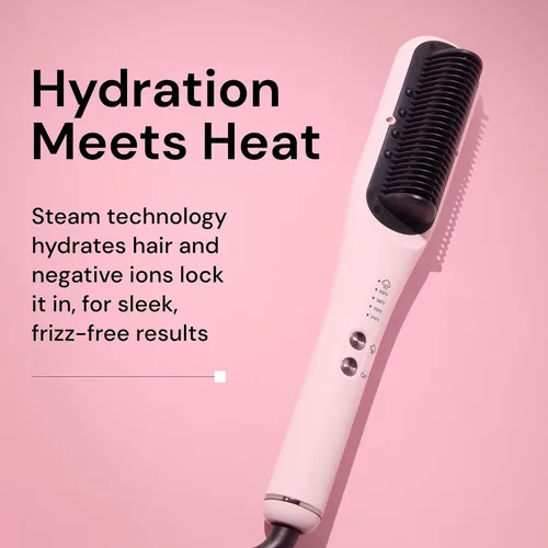 Miniatura 2 de L'ANGE HAIR SteamSmooth - Peine alisador de vapor Cepillo de vapor con infusión de aceite de coco para resultados elegantes y brillantes Control