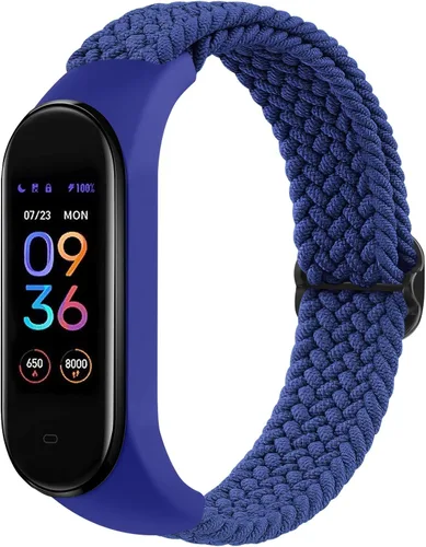 Miniatura 8 de Bandas elásticas para Amazfit Band 5 correas de repuesto para mujeres y hombres, correa de nailon trenzado suave para hombre y mujer, correa