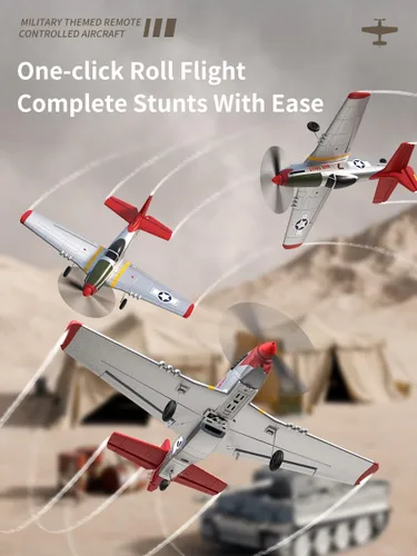 Miniatura 5 de Avión RC P51 de 4 canales con control remoto Aileron/Aerobatic/3Level FC/Gyro estabilizador fácil control para niños adultos principiantes Mejor