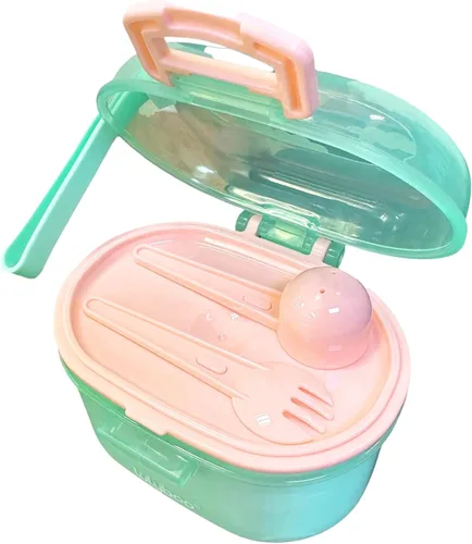 Miniatura 2 de Lulyboo Baby Formula - Contenedor de leche en polvo para bebé, apto para viajes, almacenamiento hermético con cuchara y cuchara-tenedor, compacto