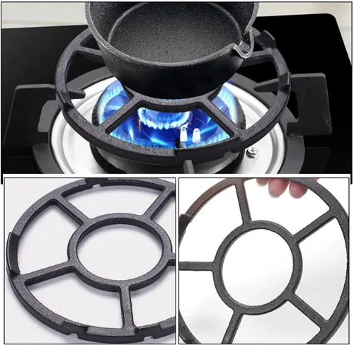 Miniatura 4 de CALLARON Soporte de estufa de gas 2 piezas Accesorios para estufa de gas, estante de estufa de metal para olla Estante de estufa de gas de metal