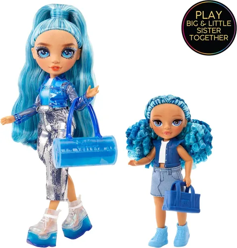Miniatura 4 de Rainbow High Littles - Sapphire Bradshaw, muñeca pequeña con monedero azul de 5.5 pulgadas, juguete mágico para mascotas, regalo de juguete