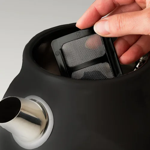 Miniatura 9 de Haden Dorset - Hervidor eléctrico de acero inoxidable de 1,7 litros, hervidor de agua caliente con base de 360 grados y apagado automático, negro