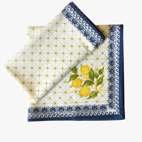 Miniatura 46 de Fingercraft - Juego de 12 servilletas de tela de mezcla de algodón y lino, con estampado, perfecta para fiestas, cenas, bodas, cócteles y Navidad