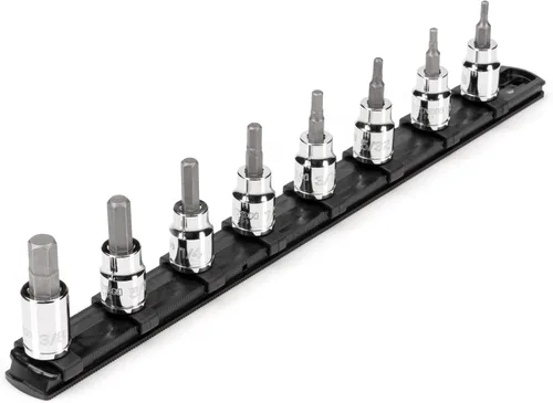 TEKTON SHB91106 - Juego de llaves hexagonales de 3/8 pulgadas con riel, 8 piezas (1/8-3/8 pulgadas)