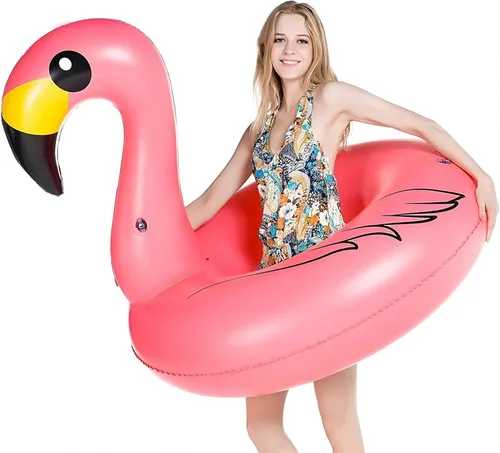 Flamenco inflable piscina flotador Jasonwell gigante Tubo de fiesta con Válvulas rápidas Verano Piscina al aire Lounge Raft decoraciones juguetes