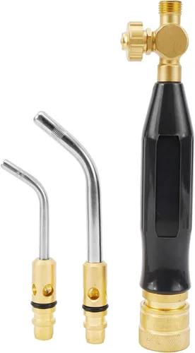 Miniatura 7 de Kit de acetileno de aire de 5 piezas, kit de soplete, incluye 1 regulador de acetileno CGA 200 soldador de gas de soldadura, manguera estándar