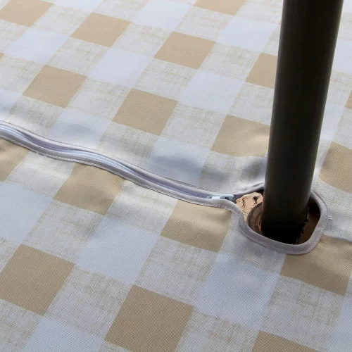 Miniatura 5 de Melaluxe - Mantel impermeable resistente a las manchas para exteriores con agujero para sombrillas y cremallera