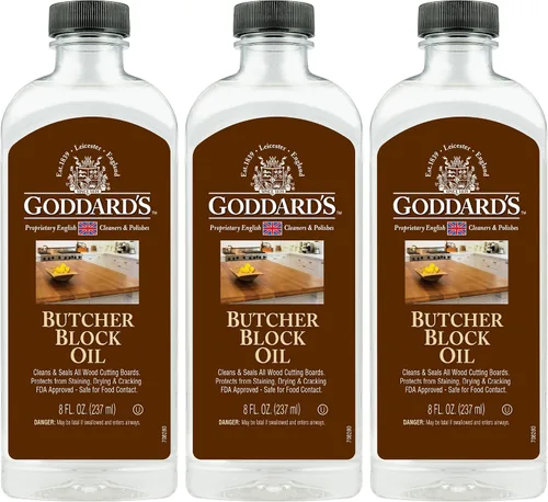 Miniatura 9 de Goddard's Aceite de bloque de carnicero, aceite mineral de grado alimenticio para tabla de cortar madera, limpia e hidrata utensilios de cocina