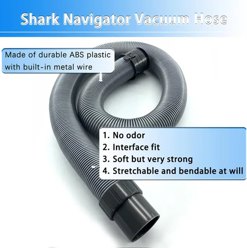 Miniatura 5 de Manguera de vacío mejorada para Shark Navigator NV22, NV22L, NV26, NV22T, NV22T, NV22LQ, NV80, NV42, NV44, UV400, UV410, manguera de repuesto Shark