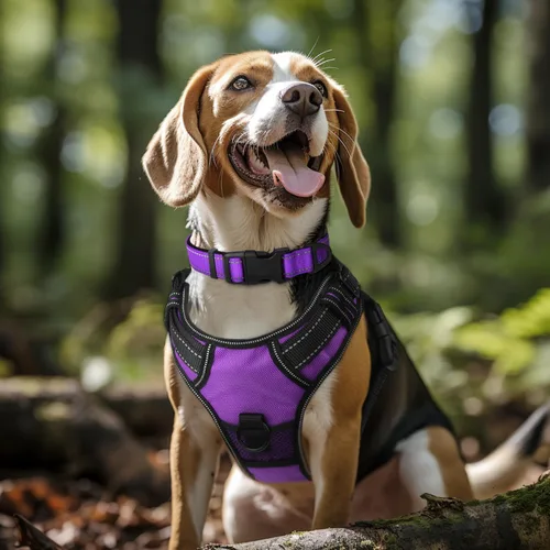 Miniatura 2 de Joytale - Collar reflectante para perro, collar de nailon transpirable con acolchado de neopreno suave para mascotas, ajustable para perros grandes