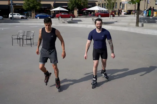 Miniatura 7 de Panther - Patines en línea para hombre con correa ajustable, ruedas de 3.228 in, ajuste suave para comodidad Patines de larga distancia Roller