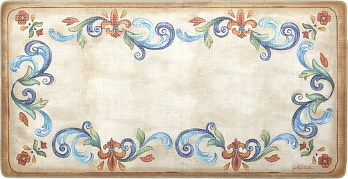 Miniatura 14 de J&V TEXTILES Tapete de cocina antifatiga para piso, alfombra corredor de cocina acolchada con temática en relieve, antideslizante, fácil de limpiar