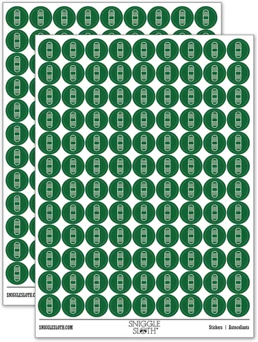 Miniatura 7 de Vendaje de lesiones médicas más de 200 calcomanías redondas - acabado mate - tamaño de 0.50 pulgadas - naranja