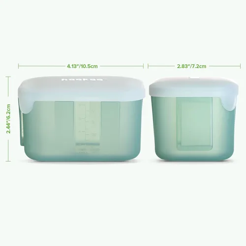 Miniatura 9 de haakaa Mini recipientes de almacenamiento de silicona para comidas, recipientes de silicona de 8 onzas con tapas herméticas, tarros de comida