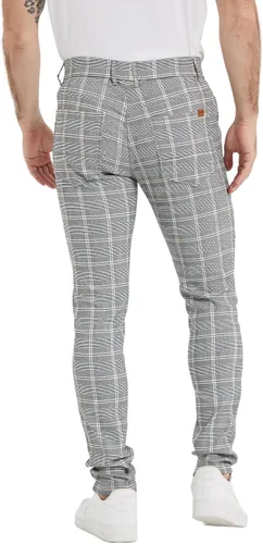 Miniatura 2 de Plaid&Plain Pantalones a cuadros para hombre, pantalones de vestir ajustados para hombre, pantalones chinos ajustados para hombre