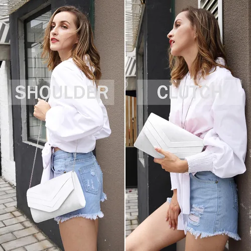 Miniatura 2 de Milisente - Cartera de noche para mujer, monedero de gamuza en bandolera