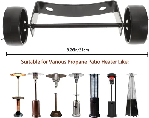 Miniatura 3 de Kit de rueda universal para calentador de patio al aire libre, piezas de repuesto para calentador de patio, rueda de calentador de propano para patio