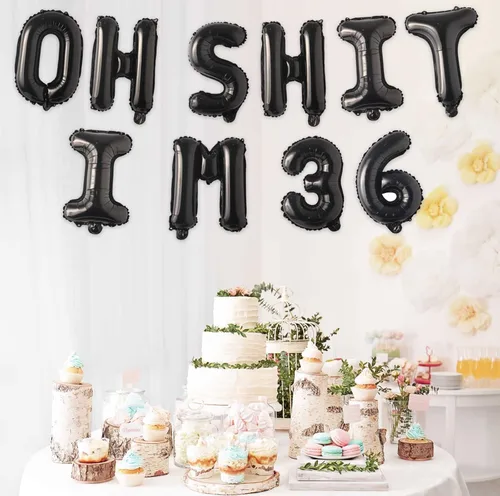Miniatura 6 de Globos de látex de 16 pulgadas con texto en inglés "Oh I'm 14" Black Hallo Fourteen Cheers to 14 Years Old Theme Decor for Man Woman Happy 14th