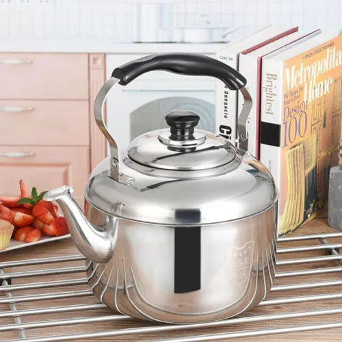 Miniatura 9 de Luxshiny Hervidor de té de gran capacidad, tetera silbante, cómoda manija aislada, hervidor de agua de acero inoxidable de grado alimenticio