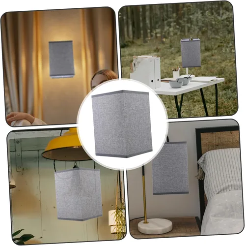 Miniatura 6 de Lámpara de pie Lámpara de pie Pantalla cuadrada Rectangular Lino Lavable a mano Cubierta de luz de mesa