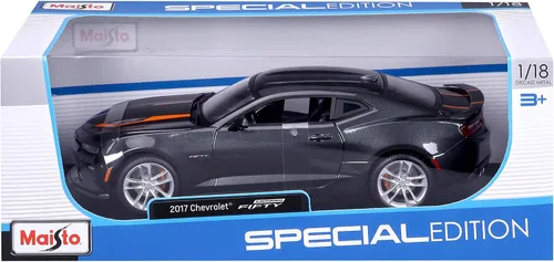 Miniatura 7 de Maisto 1:18 SE 2017 Chevrolet Camaro del 50.º aniversario (Gris metálico)