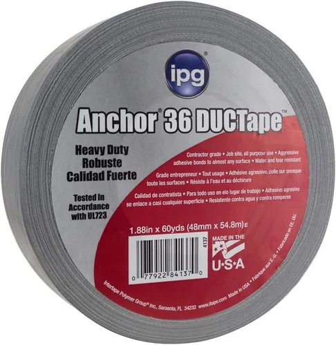 IPG Heavy Duty AC36 DUCTape 1.88" x 60 yardas, plata (rollo individual)