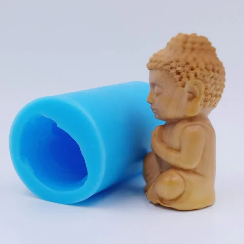 Miniatura 7 de Moldes de silicona para velas de diseño de Buda para decoración de moldes de silicona para manualidades de resina epoxi aroma, molde de yeso