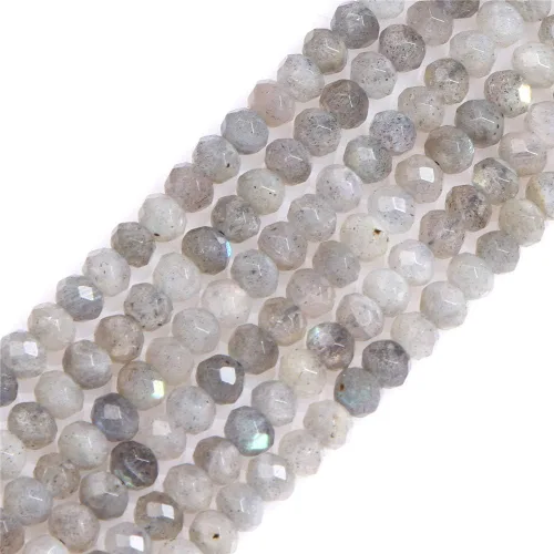 Miniatura 10 de GEM-Inside - Cuentas espaciadoras facetadas con piedras preciosas naturales de África turquesa verde de 0.079 x 0.118 in para fabricación de joyas