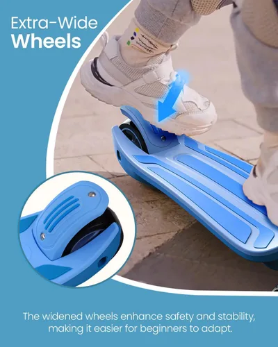 Miniatura 4 de Patinete ajustable 2 en 1 para niños de 3 a 5 años (adecuado de 3 a 12 años), manillar de 5 niveles y asiento extraíble, ruedas con luces LED