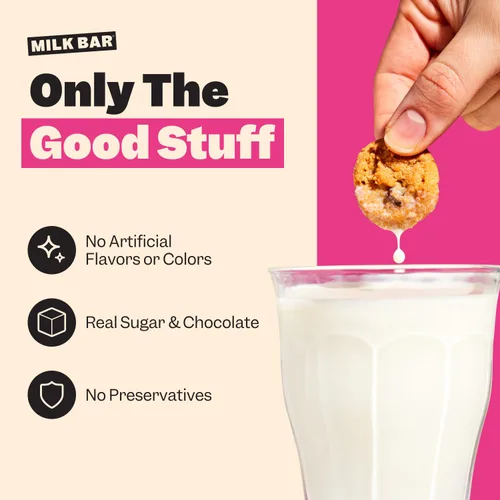 Miniatura 6 de Milk Bar Crunchies Galletas crujientes del tamaño de un bocado sin sabores artificiales ni conservantes Paquete de 3, bolsas de 4.5 onzas
