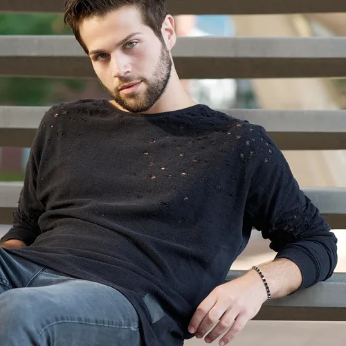 Miniatura 3 de GAVU Pulsera de cuentas de cristal con cierre de acero inoxidable para hombre