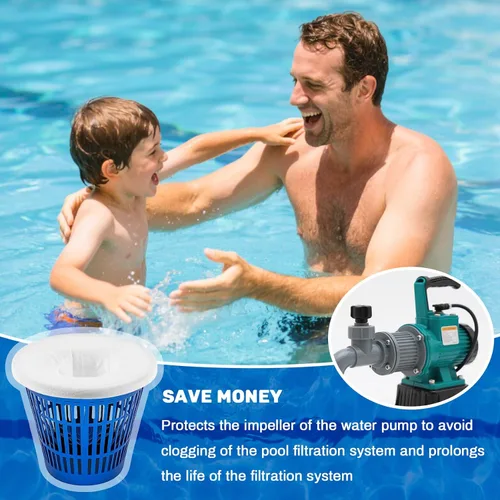 Miniatura 9 de Calcetines de skimmer de piscina Sukh - 40 piezas de calcetines de piscina para skimmer, filtro de limpieza que limpia los desechos y las hojas