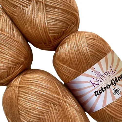 Miniatura 28 de Retro-Glam Hilo Metálico para Crochet, Paquete de 4 (1280 Yardas / 14.11 Onzas), Patrones Gratuitos - Hilo Brillante para Tejer - Peso Ligero 3 DK