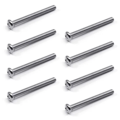 Miniatura 55 de Tornillos de máquina de jalar de perilla M4-0.028x0.197 in M4-0.028x0.197 in Tornillos de cabeza plana métrica Phillips Drive Tornillo de cabeza