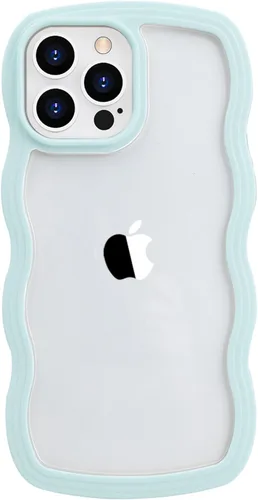 Miniatura 8 de LOEV Funda transparente diseñada para iPhone 7 Plus, iPhone 8 Plus con borde ondulado, bonita funda transparente con forma de onda rizada, a prueba