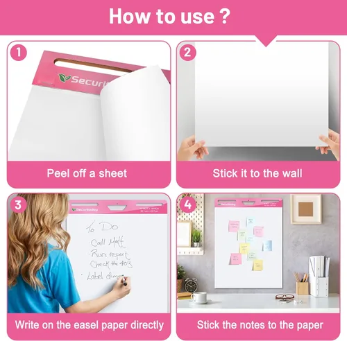 Miniatura 5 de Almohadilla de caballete pegajoso – Papel de 15 x 18 pulgadas para profesores, súper adherencia y resistente a las sangrado, papel de caballete